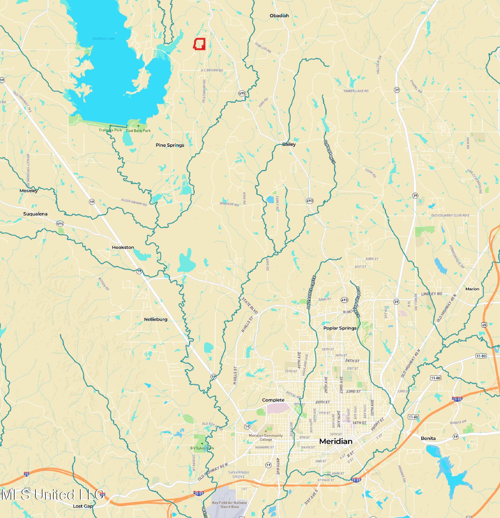 Blizzard Road Meridian, MS 39305 - Photo 10 of 10 Street Map Lauderdale 35.5