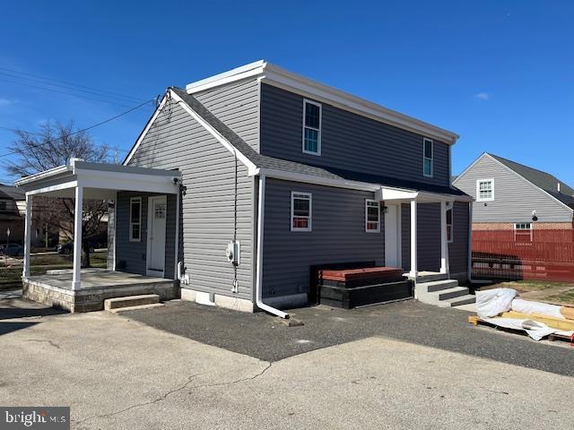 a front view of a house