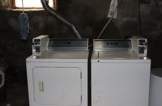 a close up of a washer and dryer