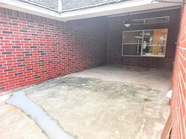 a view of backyard with green space