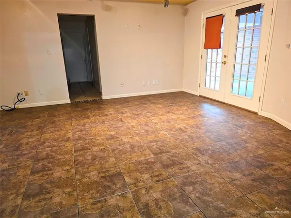 an empty room with a window