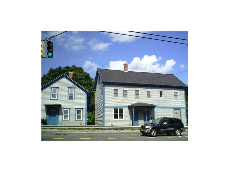 1543 Mendon Road Cumberland, RI 02864 - Photo 1 of 7 Exterior Front. 2 houses on 1 lot. Live in single family, rent 3 units in large bldg or have your business. High visibility