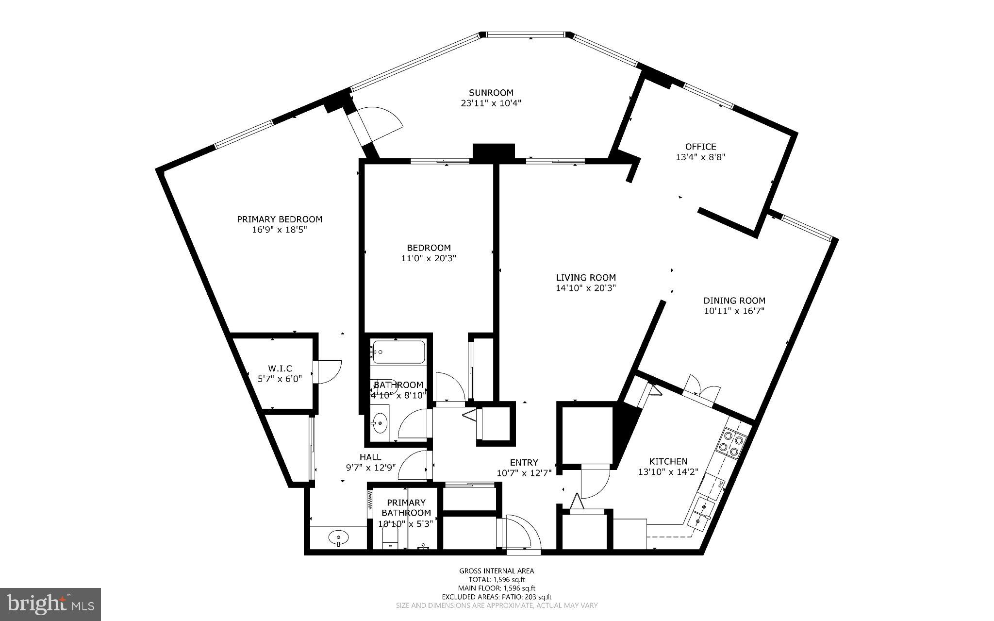 15115 Interlachen Drive, Unit 3204 Silver Spring, MD 20906 - Photo 50 of 50 Stylish pentagon-shaped floor plan.