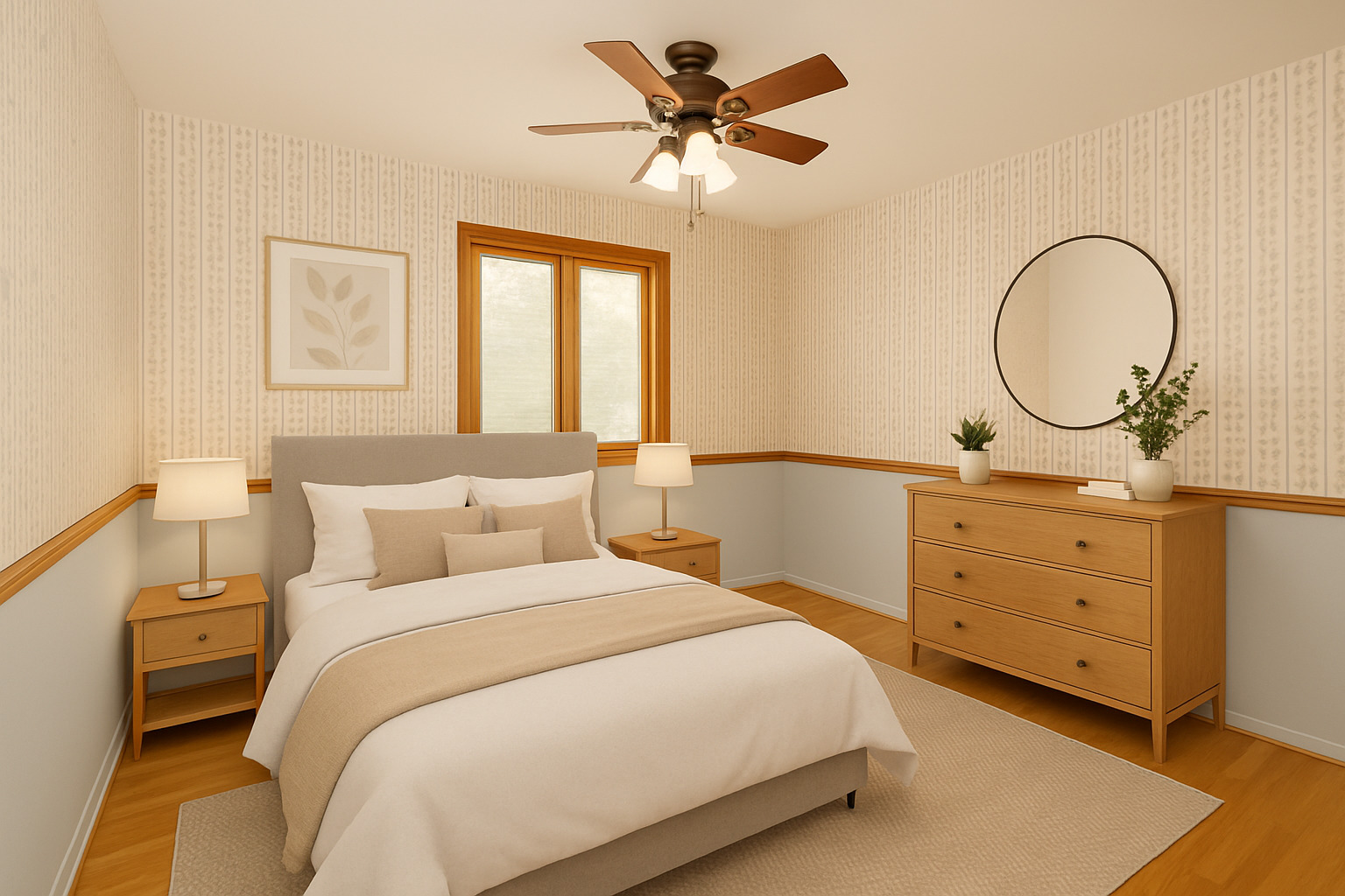 1908 Capri Lane Schaumburg, IL 60193 - Photo 23 of 39 a bedroom with a bed and a chandelier