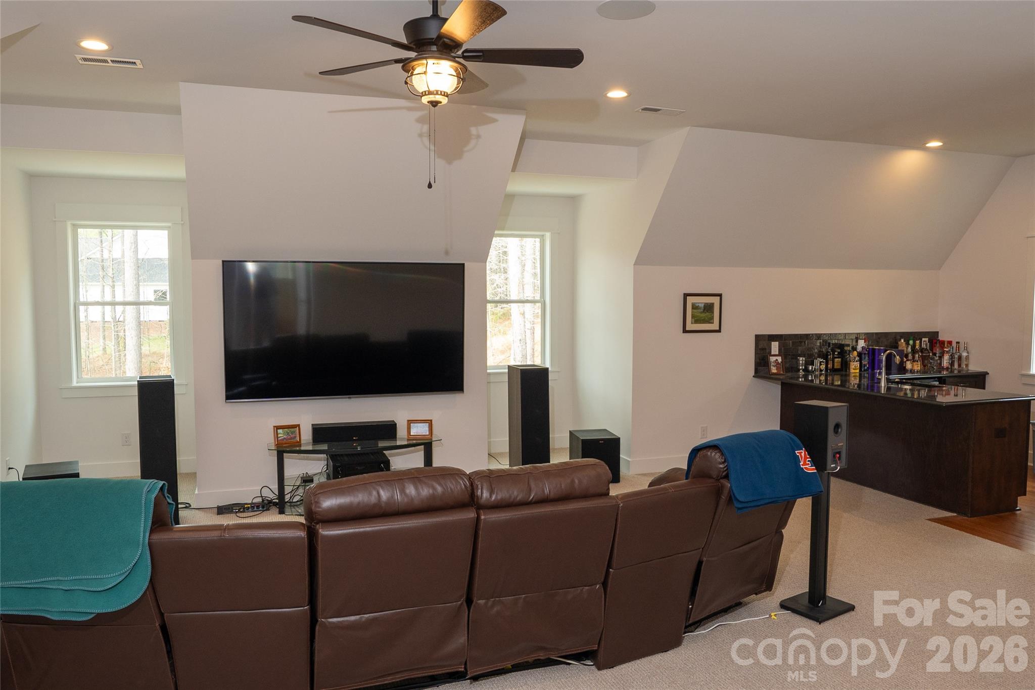 6178 Chimney Bluff Road Lancaster, SC 29720 - Photo 27 of 34 a living room with furniture and a flat screen tv