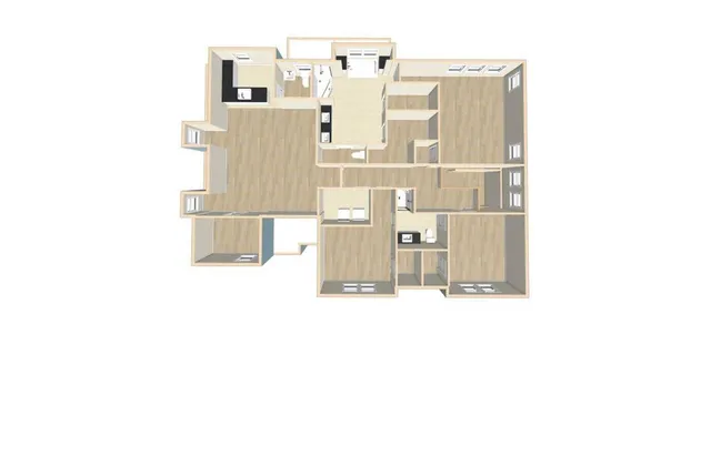 a view of a wooden door