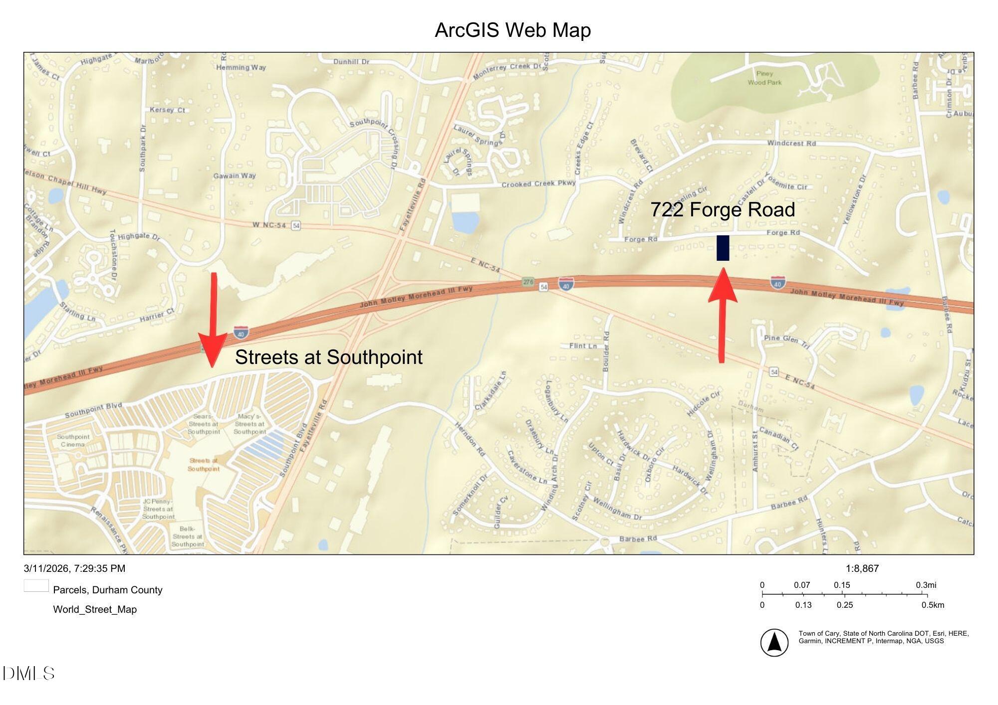 722 Forge Road Durham, NC 27713 - Photo 23 of 25 GIS Map 722 Forge.pdf