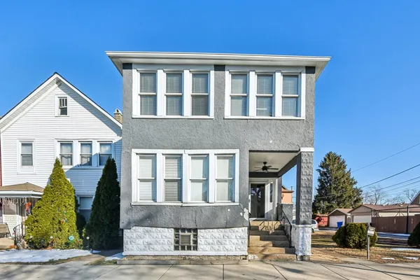 a front view of a house