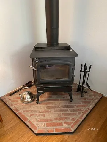 a view of dining room with wooden floor