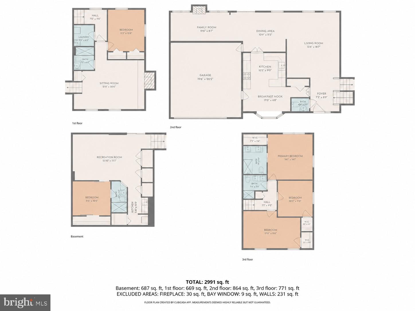 3219 Fox Mill Road Oakton, VA 22124 - Photo 87 of 87 Spacious multi-level floor plan layout.