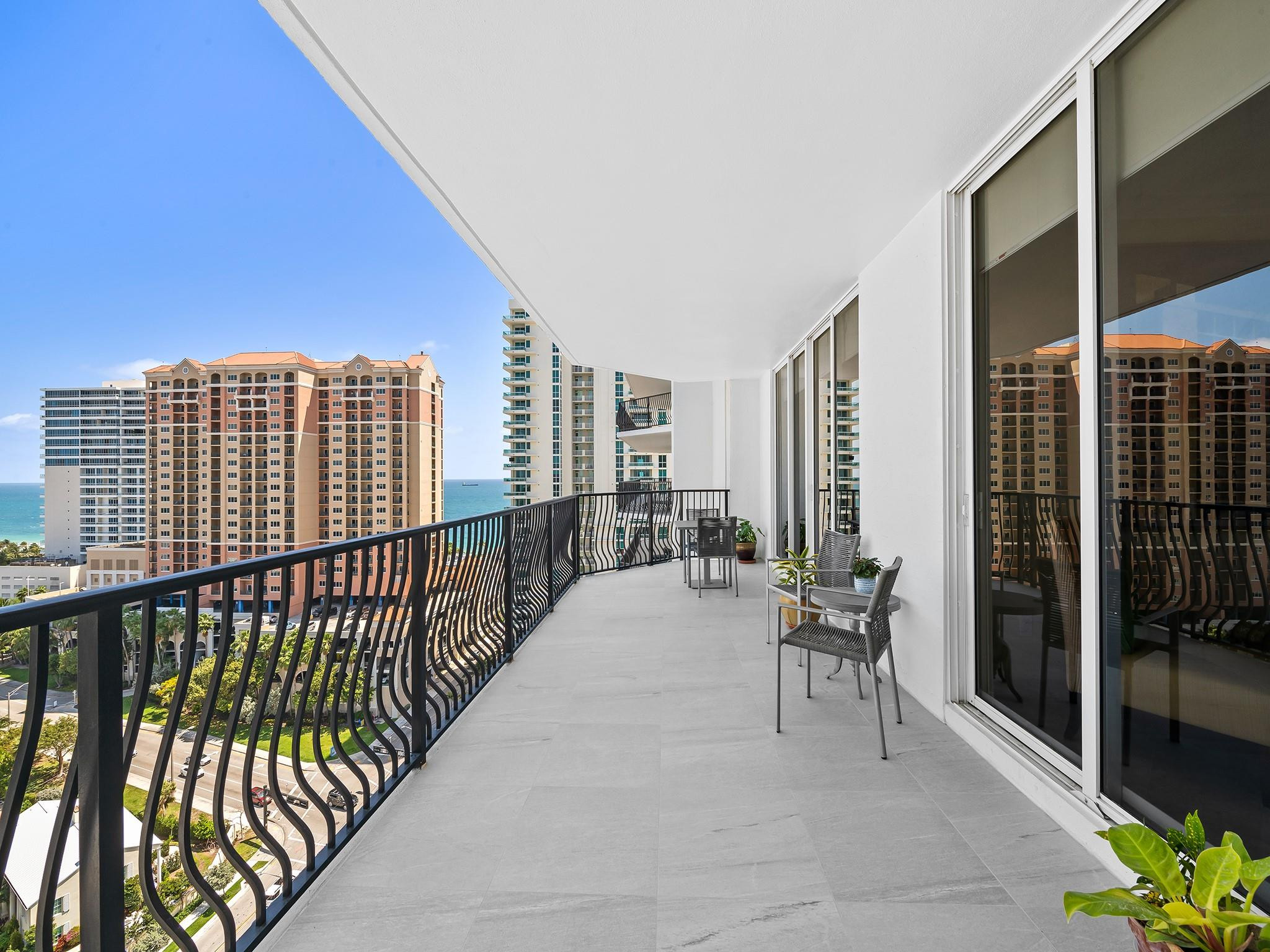 100 South Birch Road, Unit 1803 Fort Lauderdale, FL 33316 - Photo 12 of 42 Balcony with Access to the Primary Suite