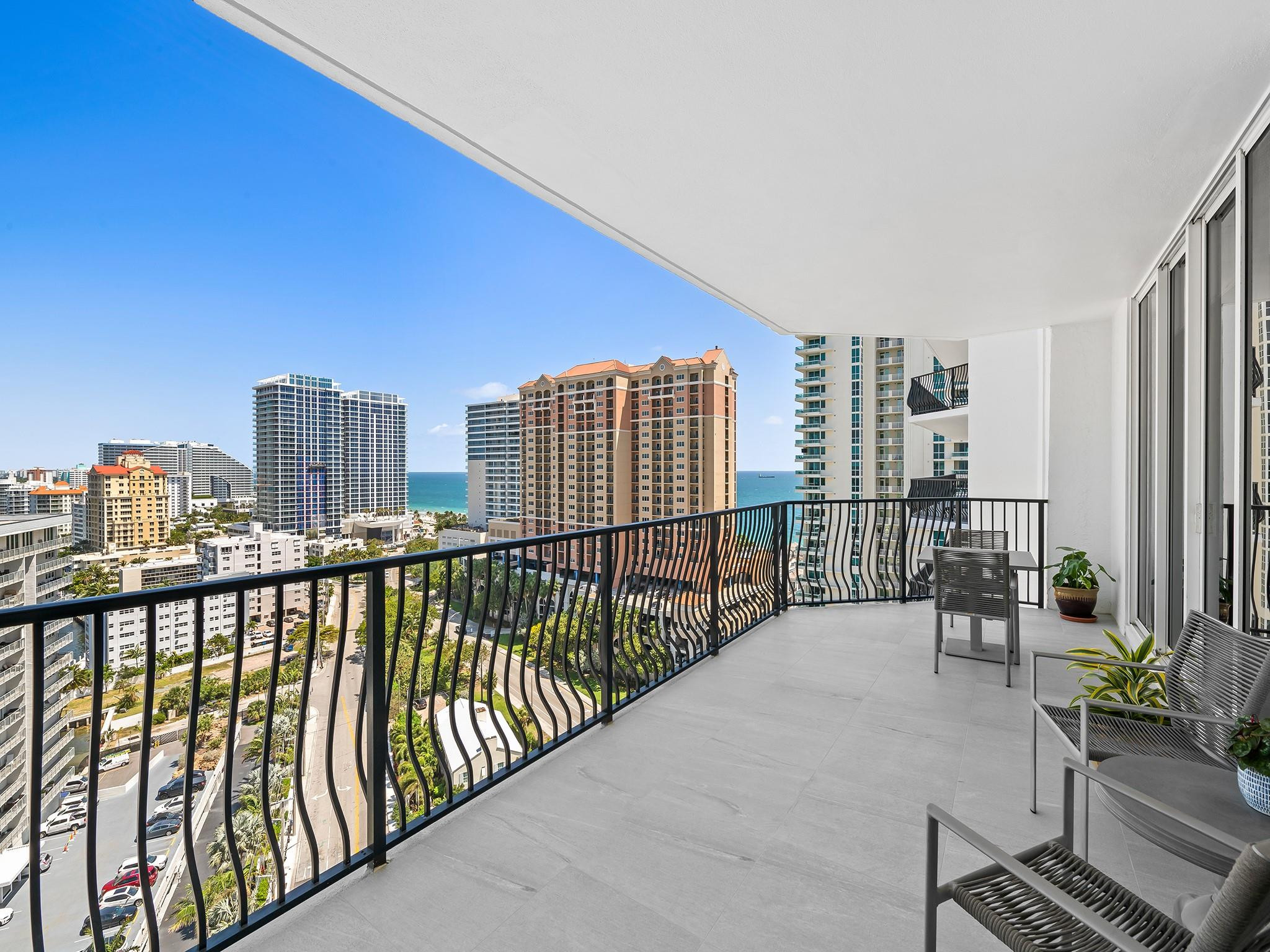 100 South Birch Road, Unit 1803 Fort Lauderdale, FL 33316 - Photo 13 of 42 Balcony with Access to the Primary Suite