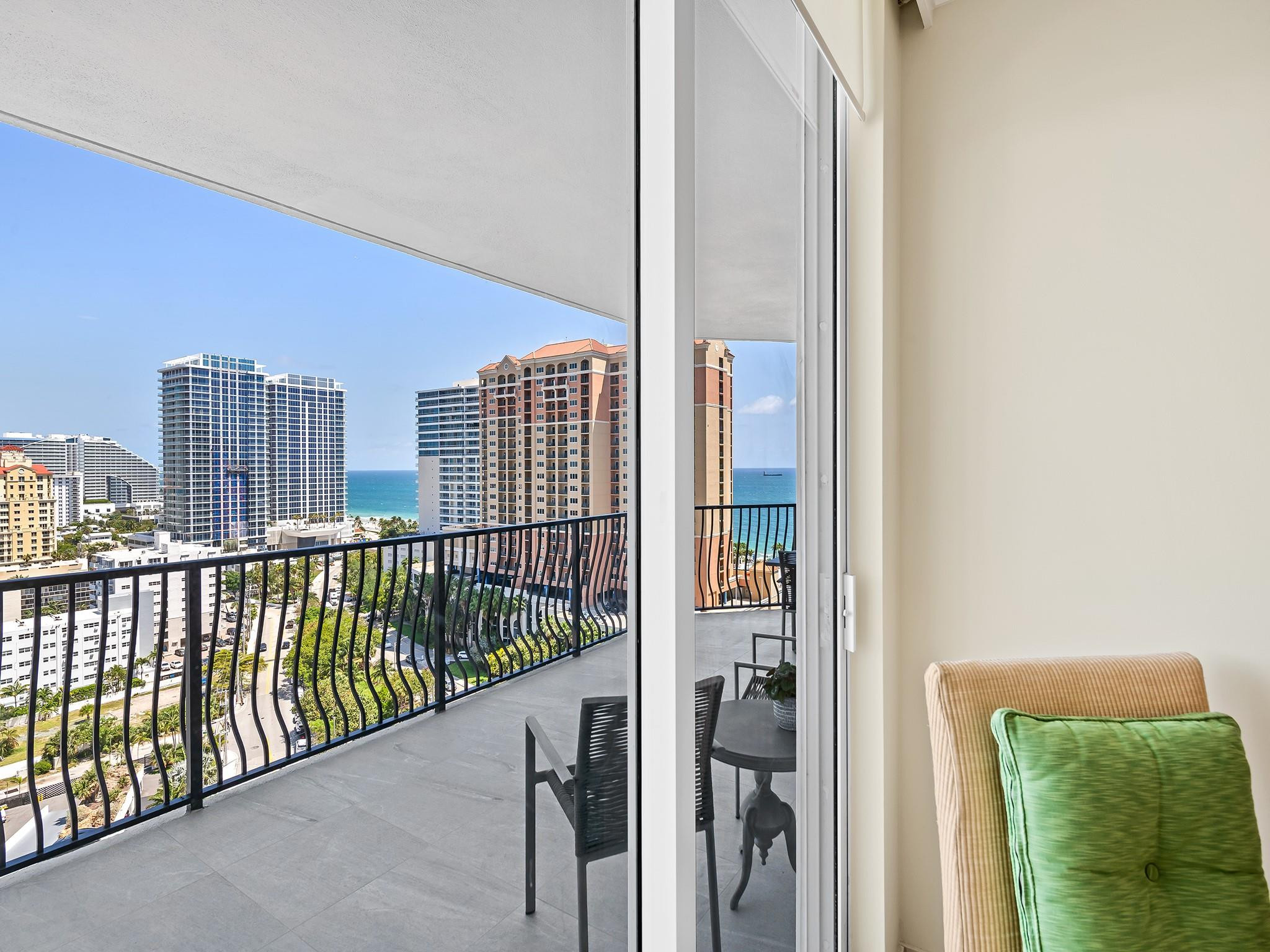 100 South Birch Road, Unit 1803 Fort Lauderdale, FL 33316 - Photo 21 of 42 Guest Bedroom with Access to the Balcony