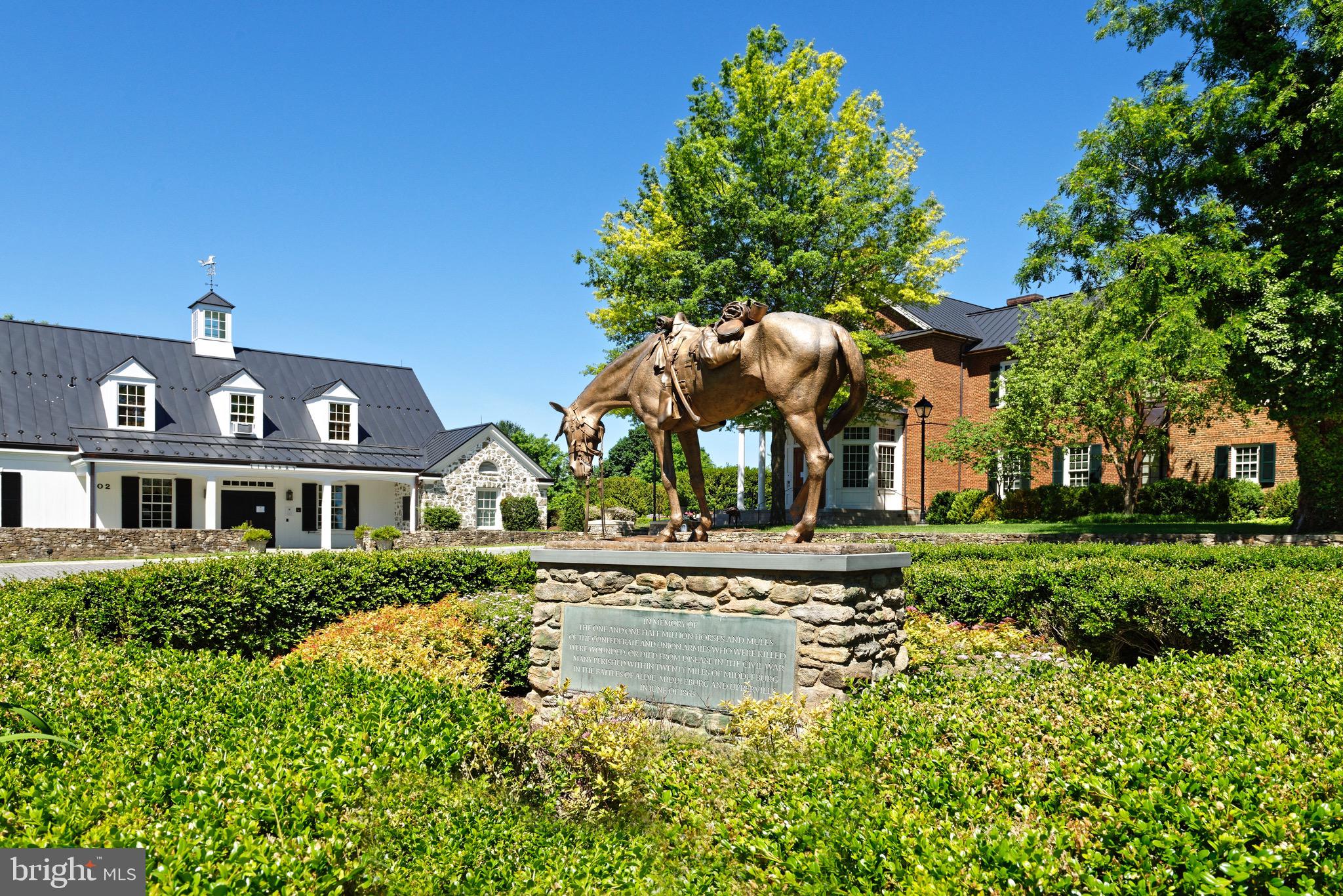 21088 Unison Road Middleburg, VA 20117 - Photo 42 of 66 a front view of a house with a garden