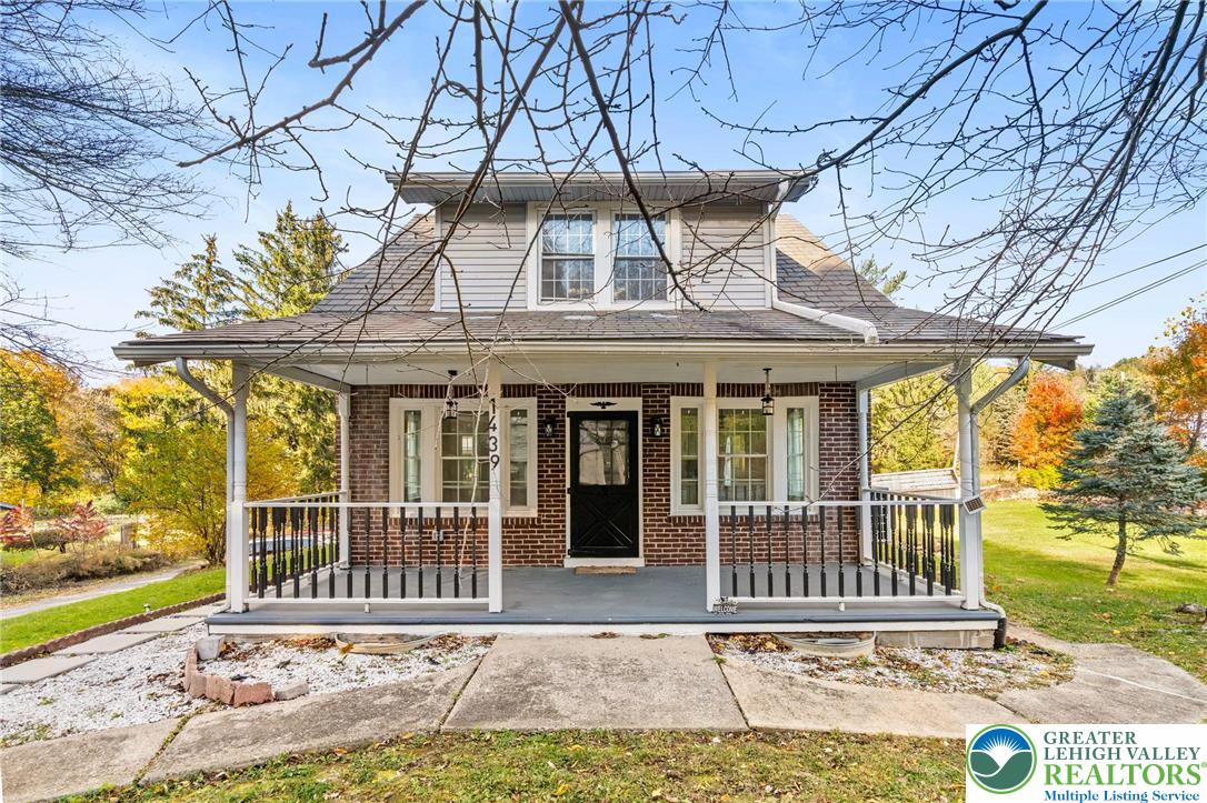 front view of a house with a porch