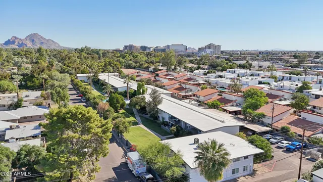 an aerial view of a city