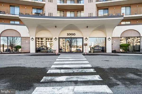 a front view of a building