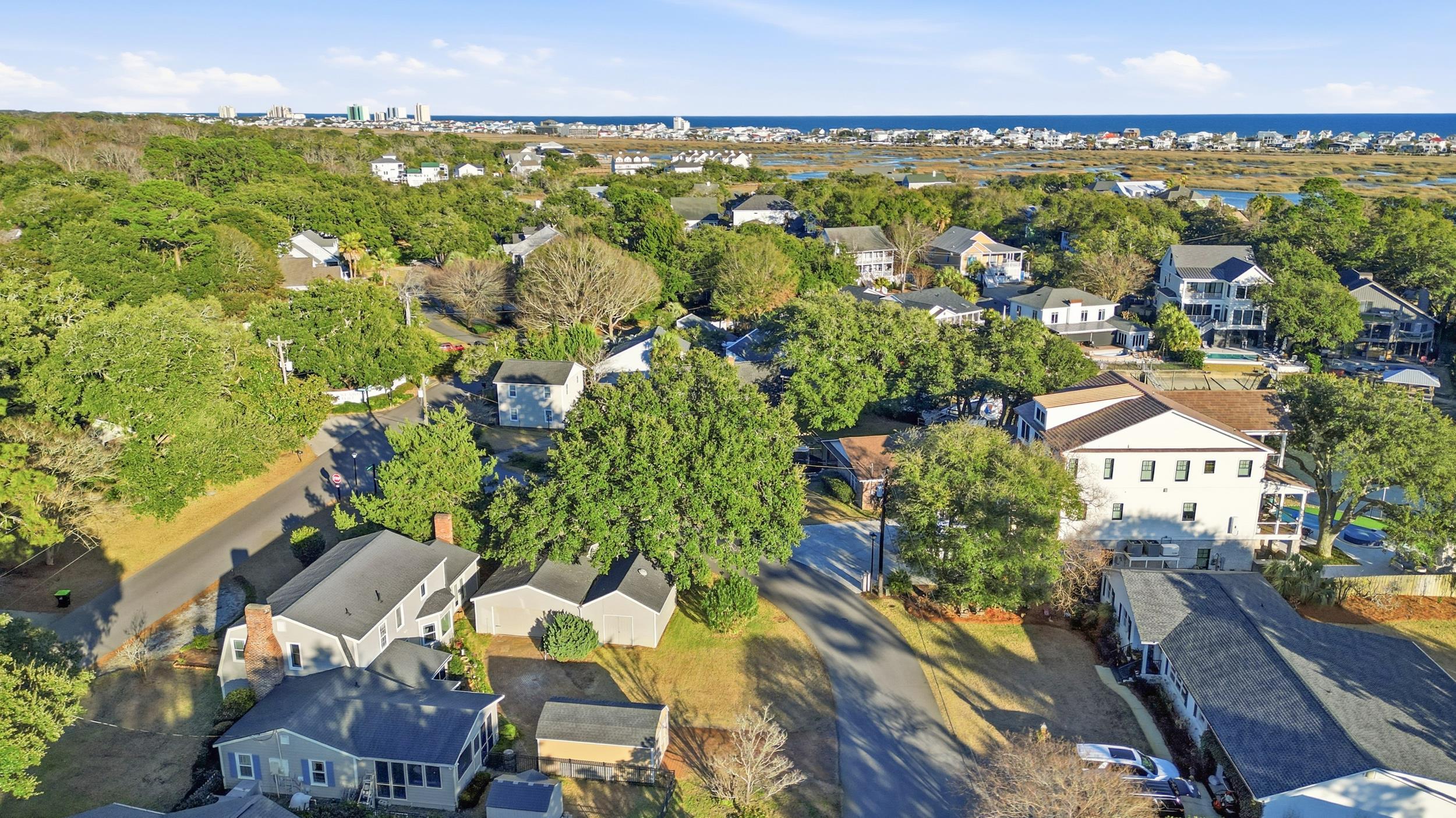 709 Mt Gilead Road Murrells Inlet, SC 29576 - Photo 36 of 38 Aerial view of residential area with a large body of water