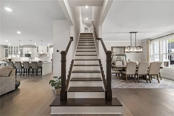 a view of a livingroom with furniture and entryway