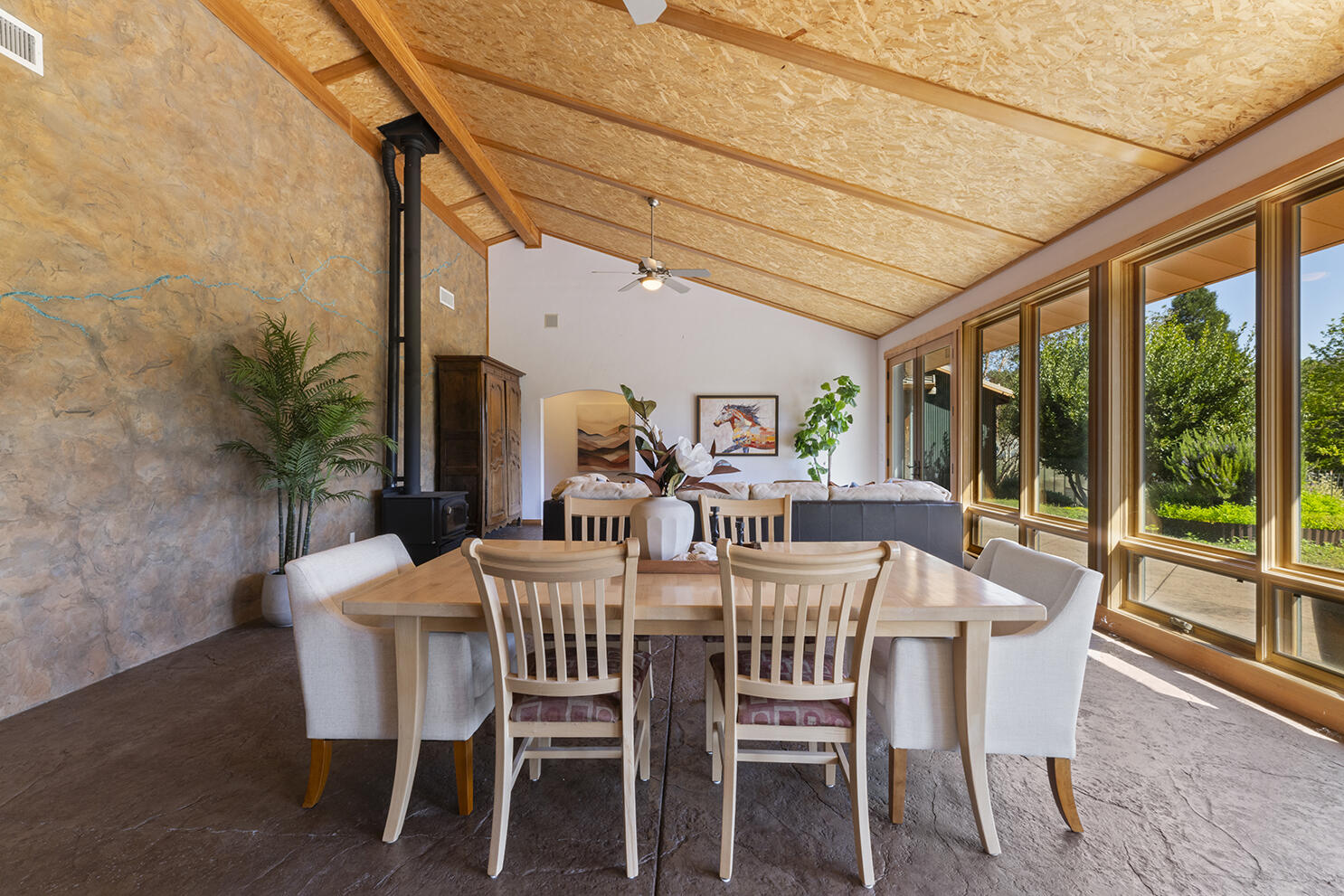 1104 Upper Cow Creek Road Azalea, OR 97410 - Photo 15 of 77 a view of an outside dining space with furniture window