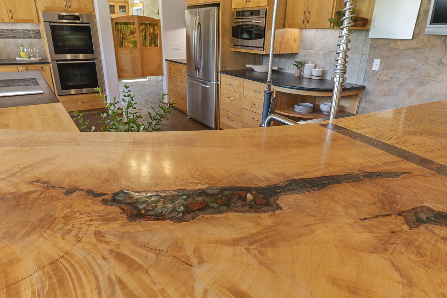 1104 Upper Cow Creek Road Azalea, OR 97410 - Photo 75 of 77 Kitchen bar wood detail