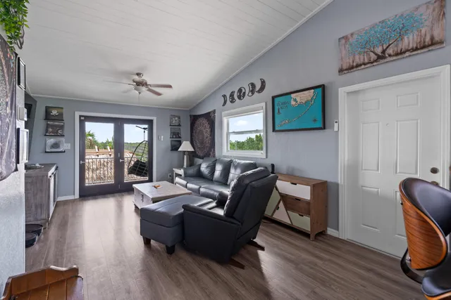 a bathroom with a sink vanity and a mirror