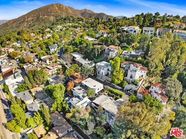 a view of city and mountain