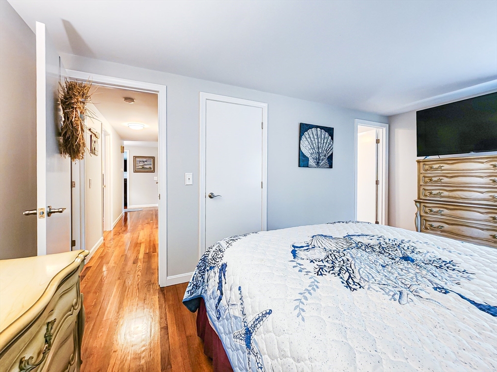 29 Sullivan Road Yarmouth, MA 02673 - Photo 17 of 42 a spacious bedroom with a bed and a flat screen tv