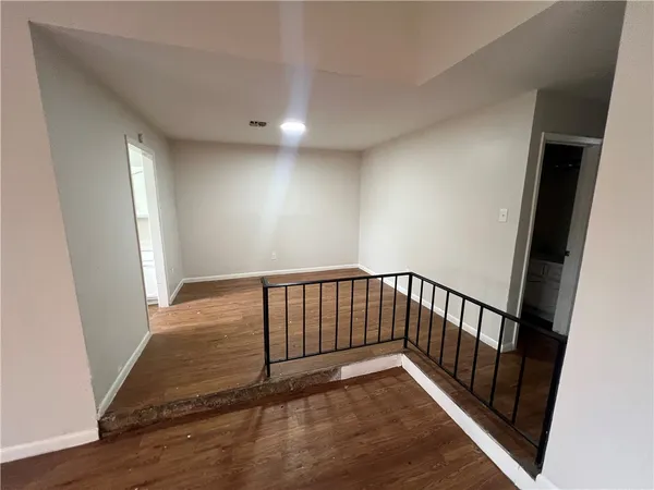 a view of hallway with stairs