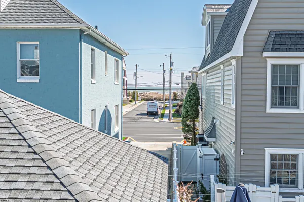 a city view from a balcony