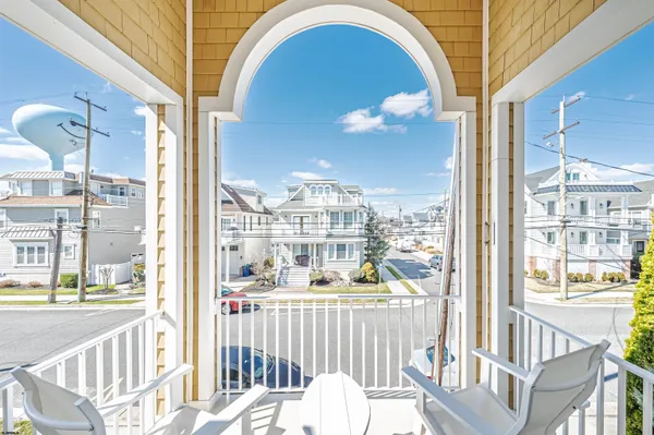 a front view of a house with a balcony