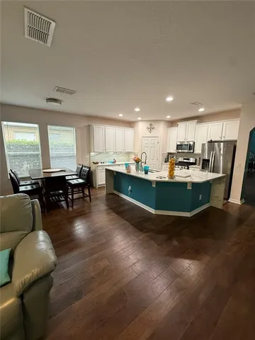 a view of an outdoor space with seating