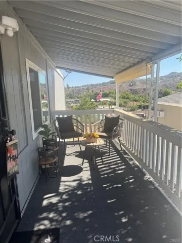 a view of a city from a balcony