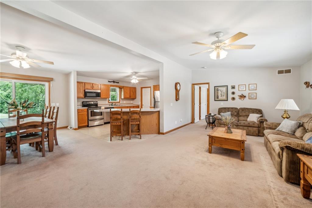 452 Upper Service Road Hookstown, PA 15050 - Photo 16 of 41 a living room with furniture and kitchen view