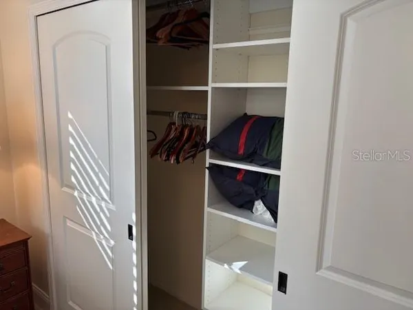 a view of a walk in closet