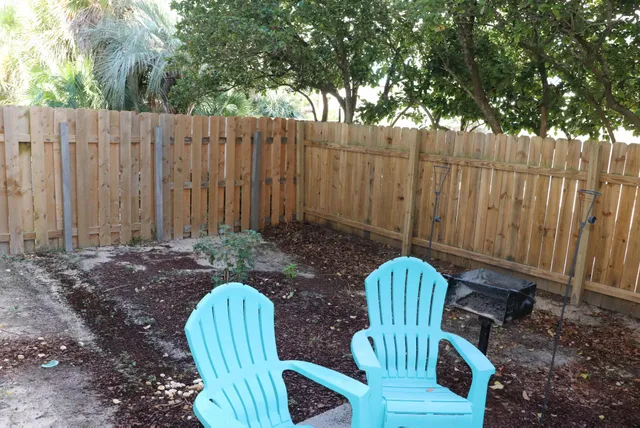 a view of outdoor space with furniture