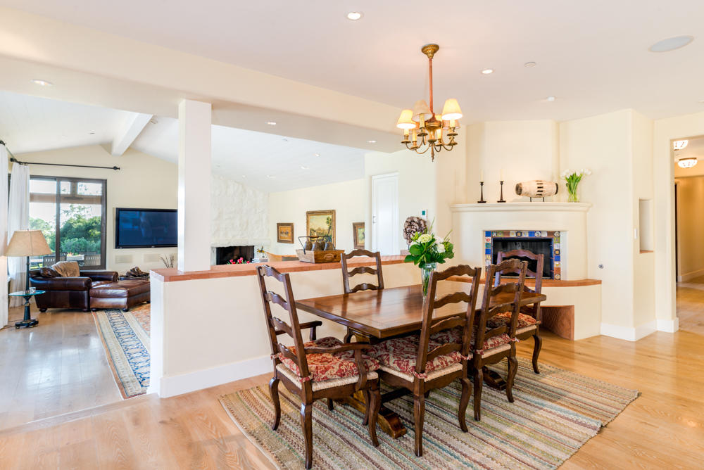 881 San Ysidro Lane Montecito, CA 93108 - Photo 32 of 78 a view of a dining room with furniture window and wooden floor