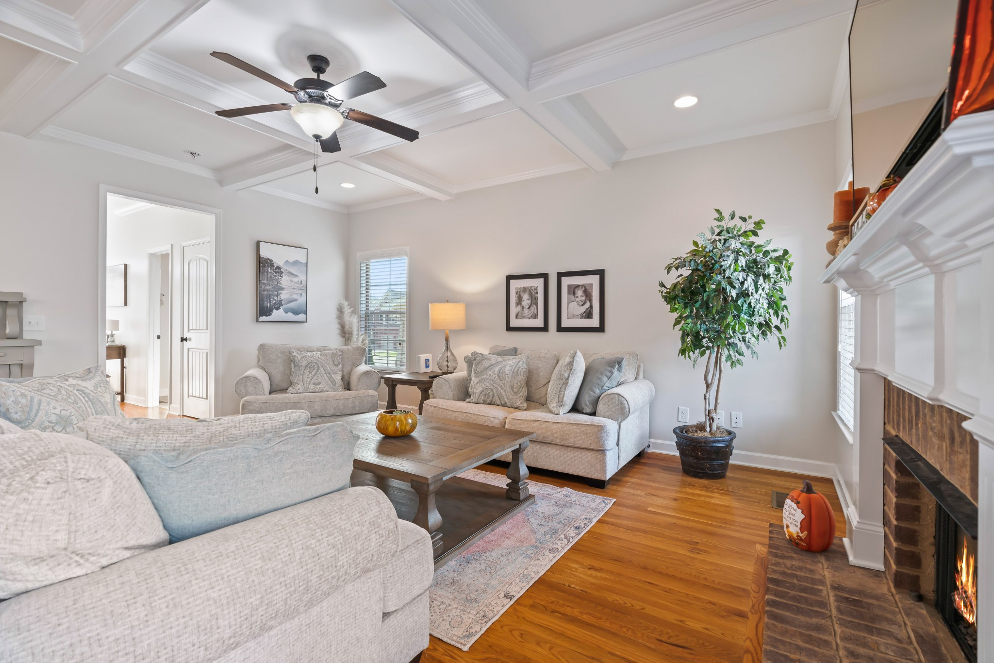 1003 Claymill Drive Spring Hill, TN 37174 - Photo 19 of 62 a living room with furniture and a fireplace