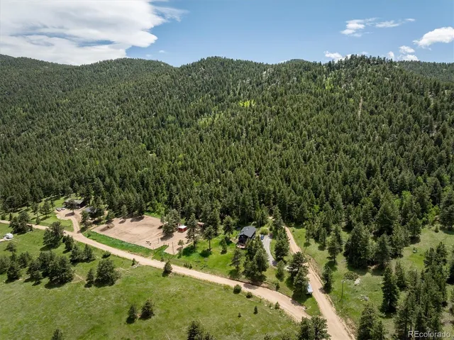 a view of a city and a mountain view