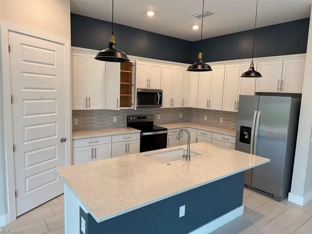 a living room with a fireplace