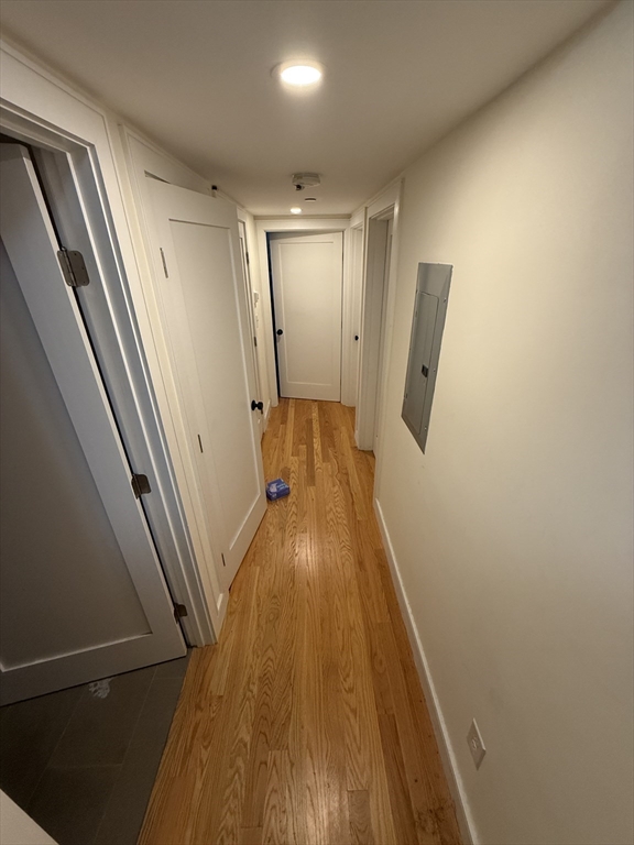 65 Cameron Street, Unit 3 Brookline, MA 02445 - Photo 8 of 16 a view of hallway with wooden floor