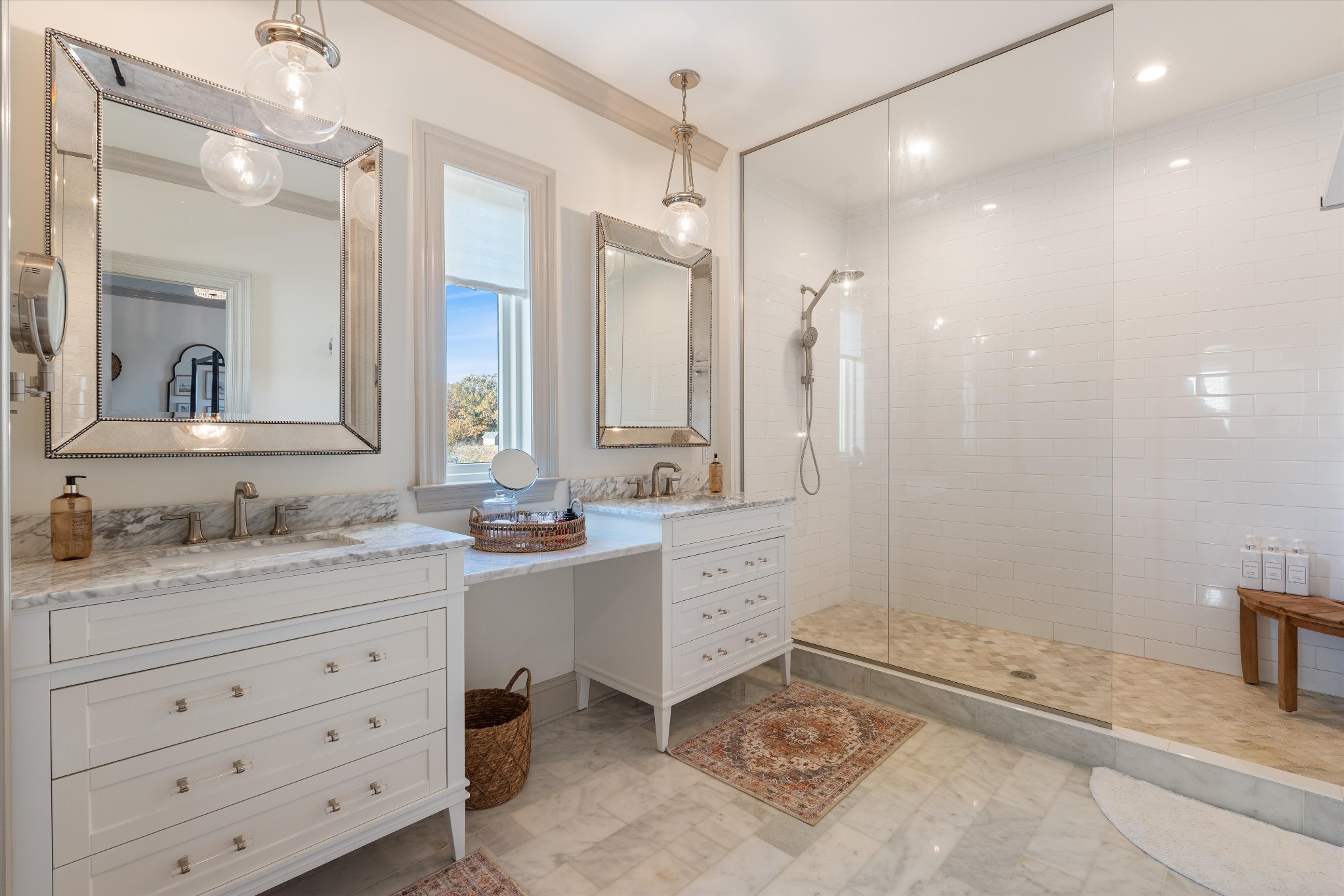 7314 Dug Hill Road Bon Aqua, TN 37025 - Photo 22 of 79 a bathroom with a granite countertop sink mirror and double