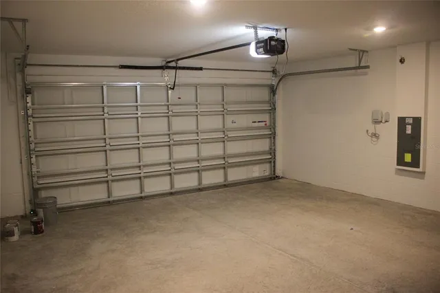 a view of a garage