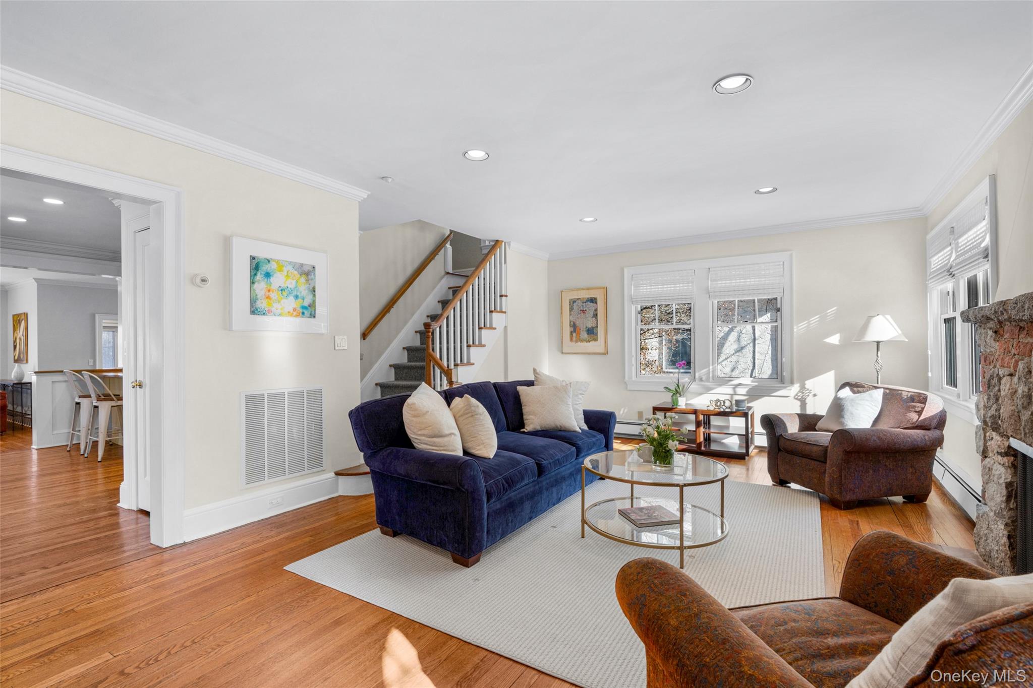 7 Poplar Road Larchmont, NY 10538 - Photo 3 of 46 a living room with furniture and a wooden floor