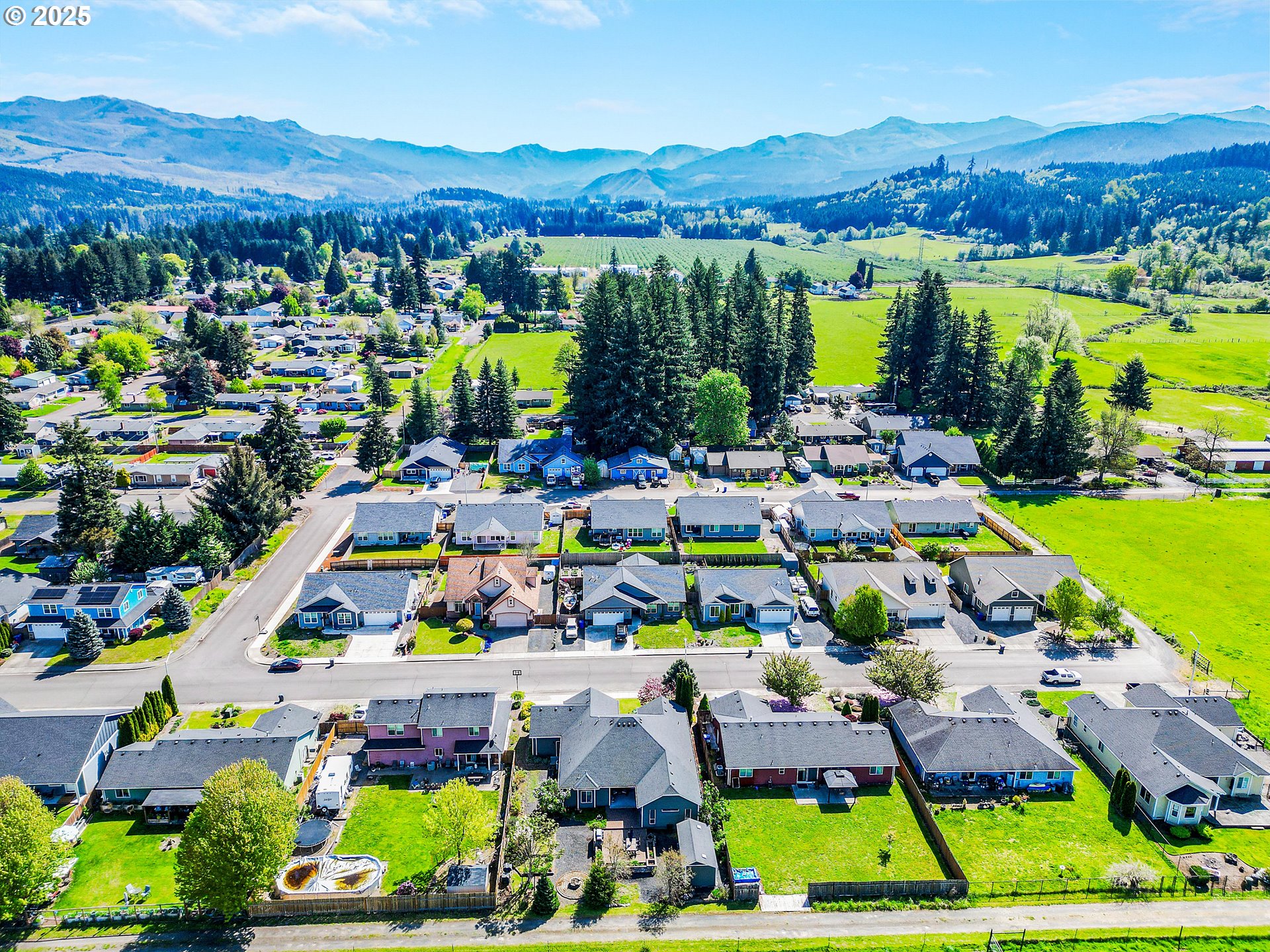 1231 Southwest 3rd Avenue Mill City, OR 97360 - Photo 6 of 48 a view of multiple houses with outdoor space and a lake view