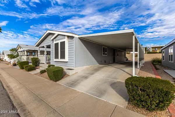 a view of a house with a patio
