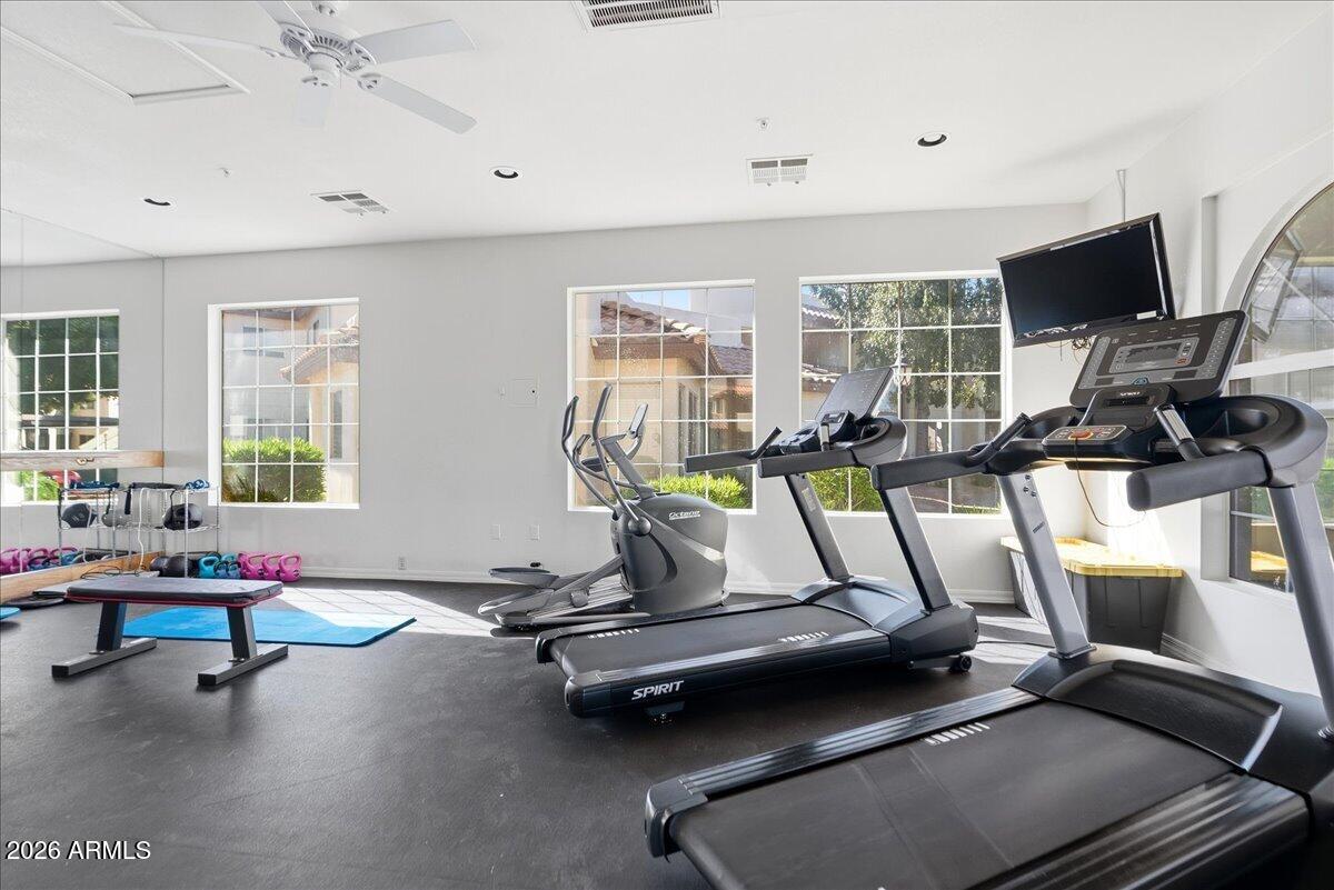 1825 West Ray Road, Unit 1106 Chandler, AZ 85224 - Photo 38 of 62 a room with gym equipment and a large window