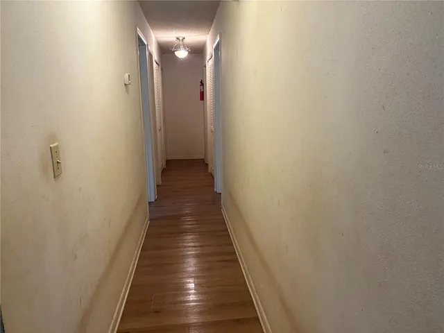 a living room with a fireplace