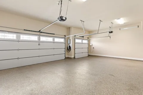 a view of a garage