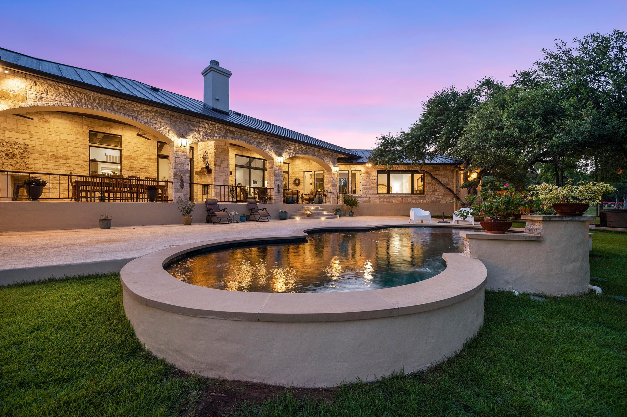 401 Trail Ridge Road Wimberley, TX 78676 - Photo 27 of 34 Swimming pool with a patio area and a yard